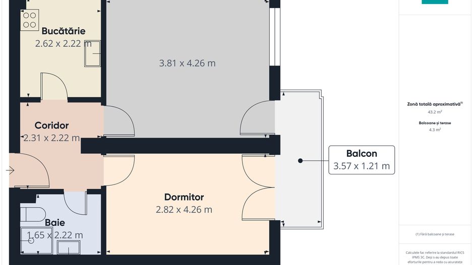 Apartament 2 camere  confort și  liniște în Giroc - Poză 31