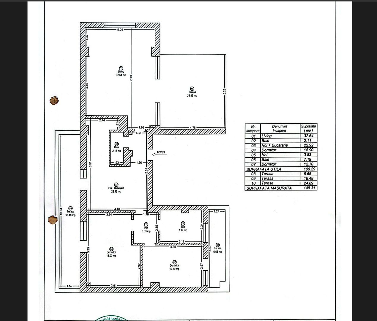 Apartament spatios 100 mp cu lift si 50 mp de terase - Poză 2