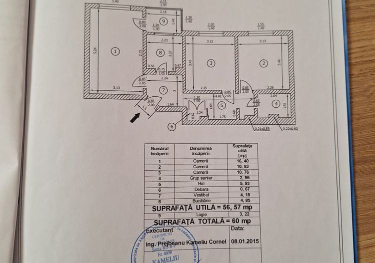 Apartament 3 camere, mobilat -Salajan -Nicolae Grigorescu-Trapezului - Poză 8