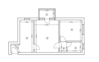 Apartament cu 2 camere, etaj 1/4 în cartierul Grigorescu! - Schiță 13