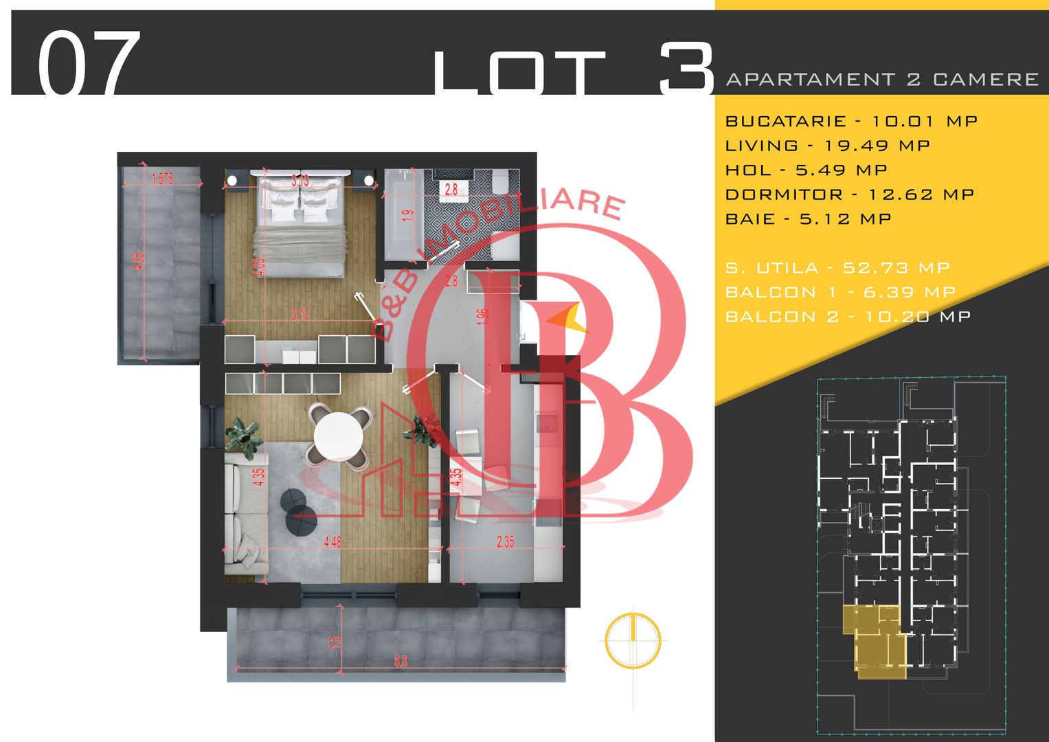 2 camere decomandat Titan Pallady  Metrou Nicolae Teclu - Schiță 1