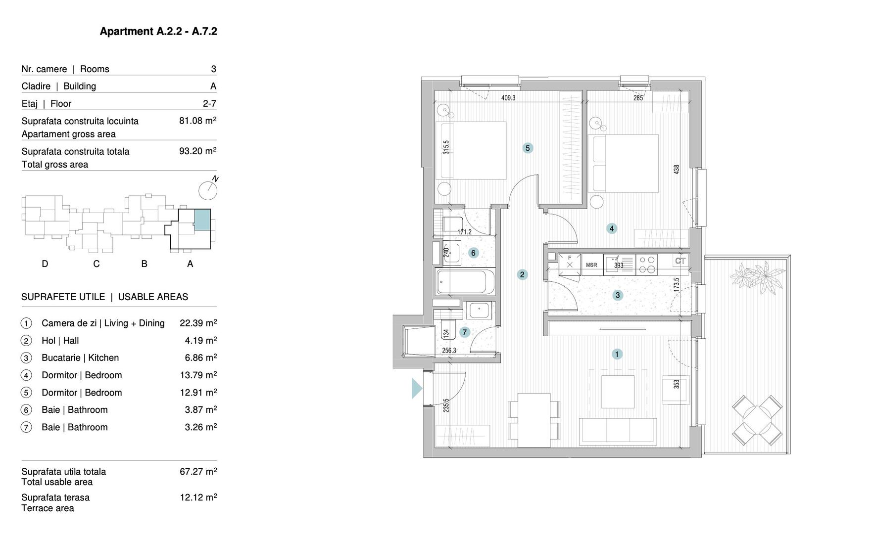 Apartament 3 camere | Bloc Nou Finalizat | Piata Presei Libere - Poză 22
