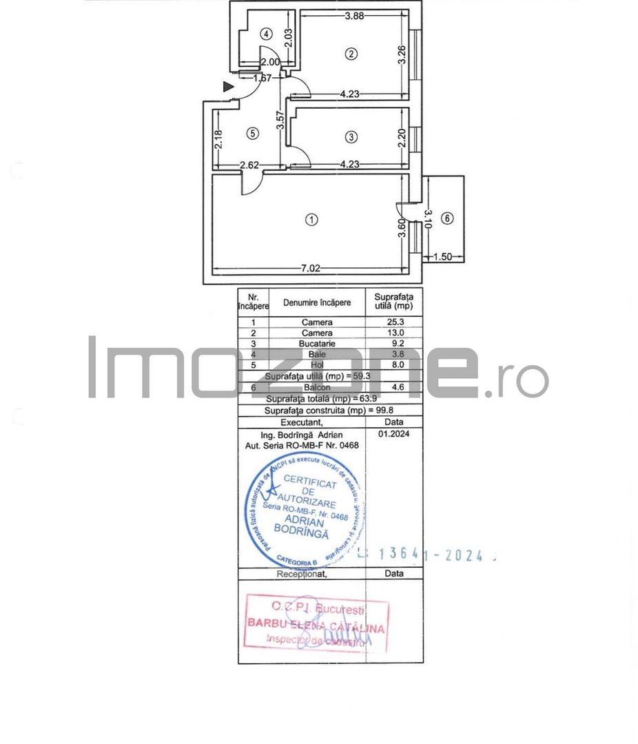 Exigent - faza 5, apartament 2 camere, finisat complet, decomandat, comision 0% - Poză 7