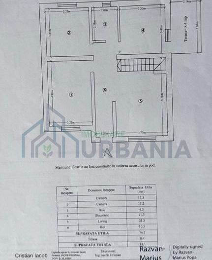 Casă individuală de vânzare în Lunca Cetățuii – parter + mansardă, 83,1 mp utili, teren 320 mp - Poză 6
