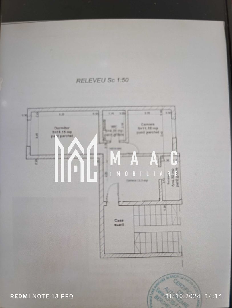 Apartament 3 camere | Decomandat | Balcon | Vasile Aaron - Schiță 8