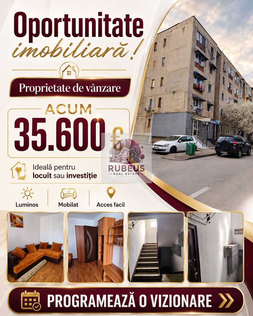 Garsonieră eficientă cu balcon, gata de locuit, Veteranilor - Poză 1