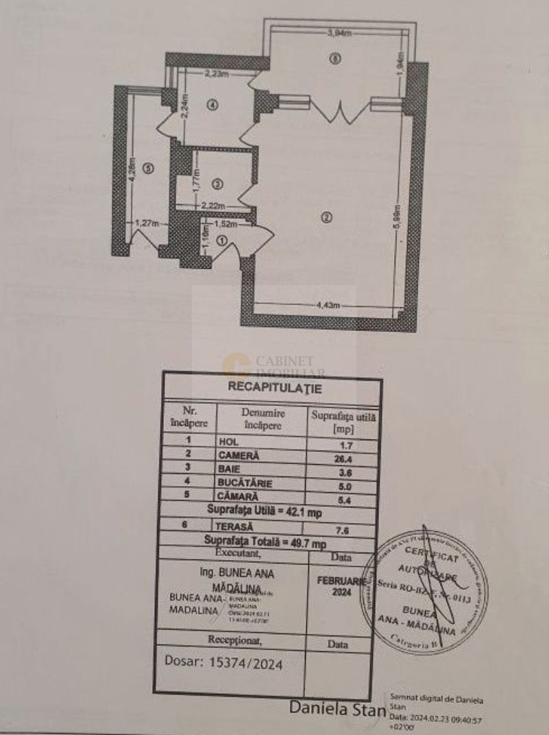 Garsonieră | 50 mp | Parcul Circului | AIRBNB - Schiță 8