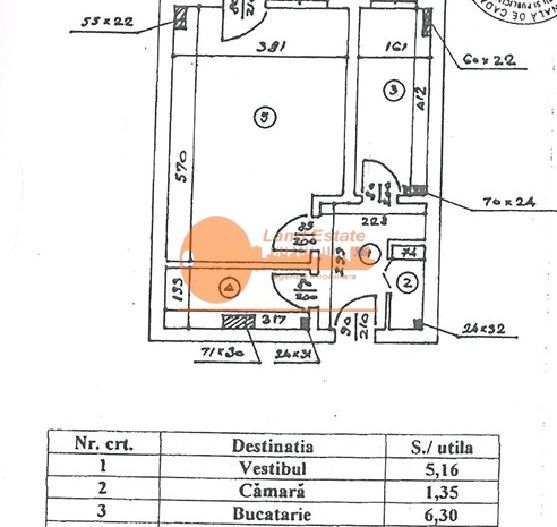 Garsonieră confort 1 | Lujerului | 40,92 mp total | 350 m de metrou - Schiță 10