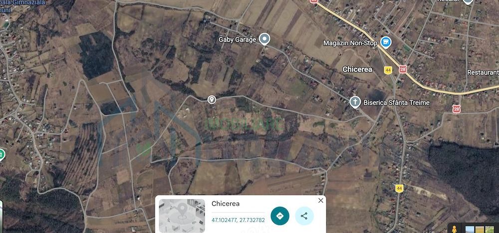 Teren cu cabană în Chicerea, intravilan extins - Poză 1