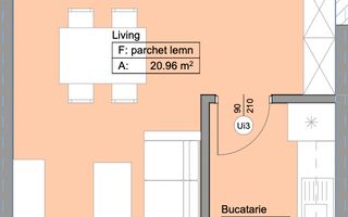 Studio 41 mp bucatarie inchisa balcon si parcare privata in Selimbar - Poză 10