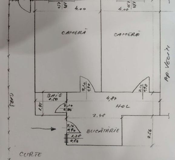CASA 65 MP LA CURTE COMUNA CU TEREN 650 MP ZONA FRATELLI - Poză 12