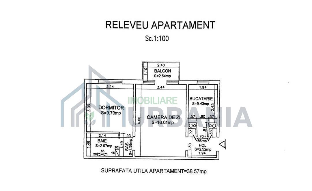 Apartament 2 camere semidecomandat, Aleea Păcurari, Iași – 40 mp utili, etaj 4 - Poză 8