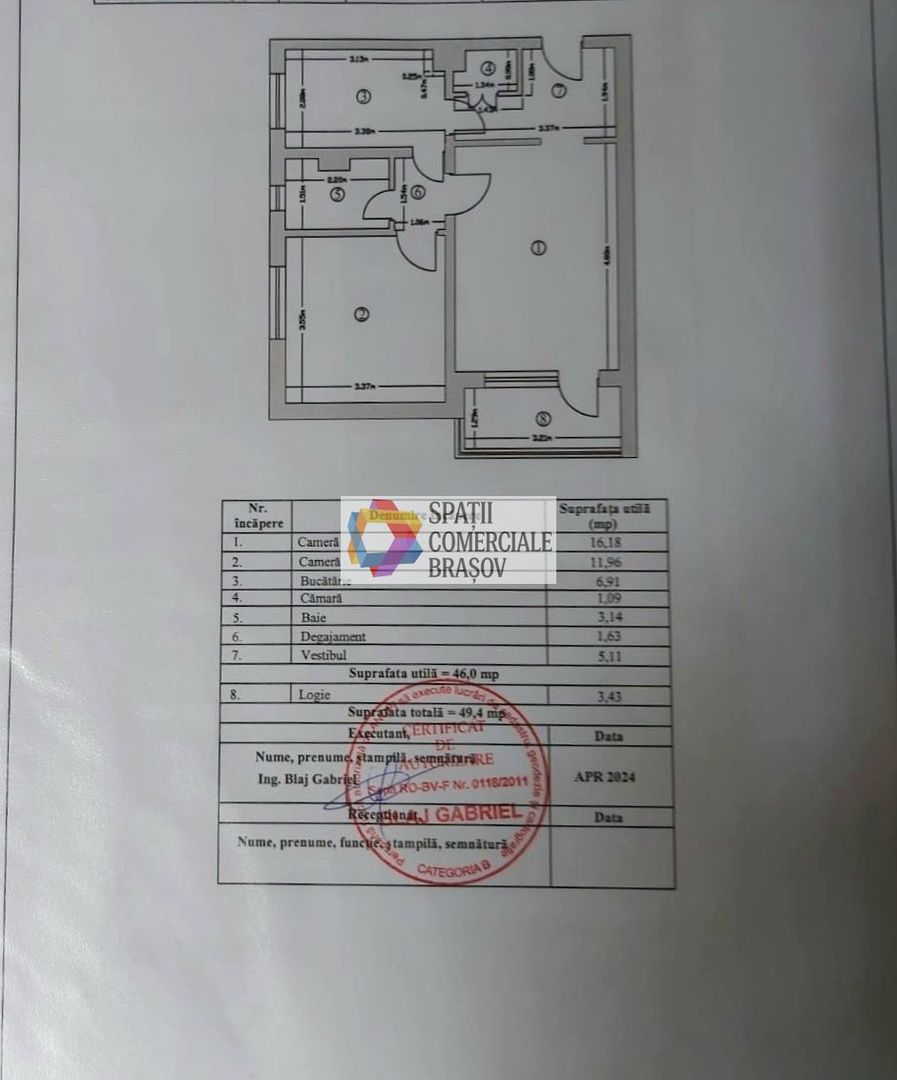 Apartament cu doua camere, zona Astra 46 mp - Poză 14