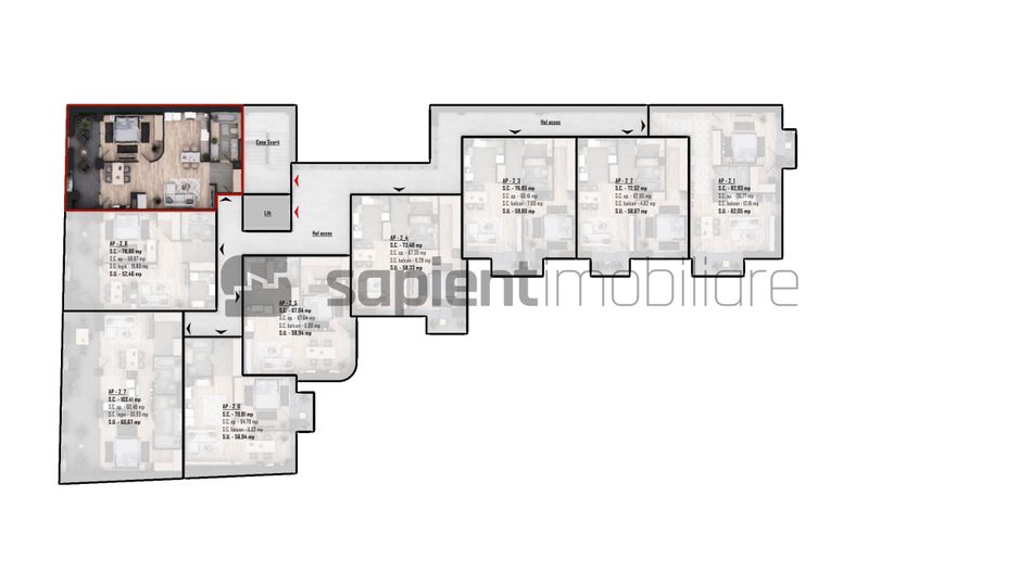 Apartament nou, modern cu 2 camere - Ultracentral -  Cuza Voda - Poză 7