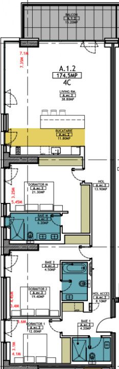 Stațiunea Mamaia - Vânzare apartament cu 4 camere, 3 bai cu vedere la mare. - Poză 31