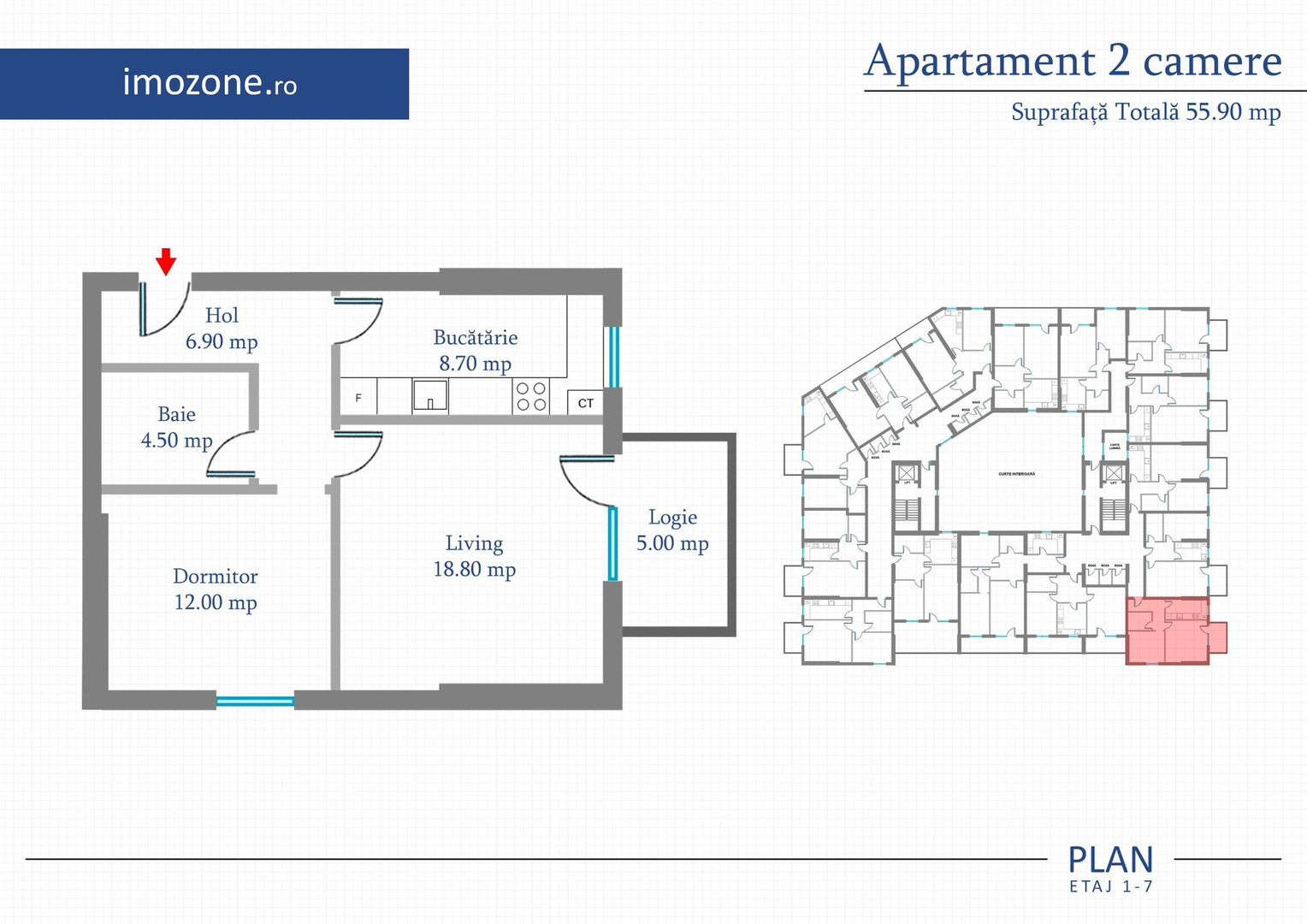 Militari-2 Camere, 55.9 mp, Bloc Nou, Metrou, Finisaje calitative, comision 0% - Poză 3
