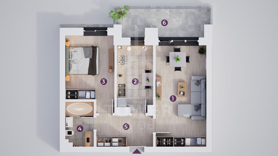Apartament  de vanzare 2 camere ansamblu rezidential nou - Poză 3