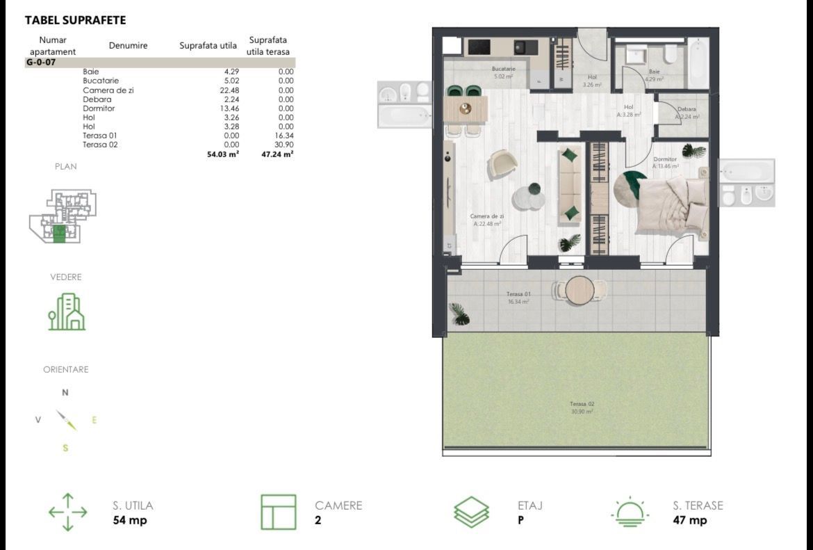 COM 0% Apartament nou cu 2 camere si gradina | Denya Forest - Poză 11