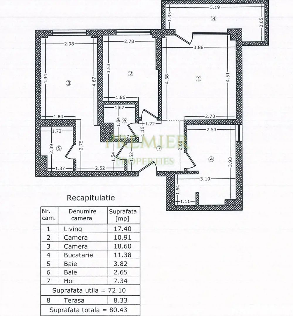 APARTAMENT CU 3 CAMERE READY TO MOVE MOBILAT SI UTILAT - Poză 7