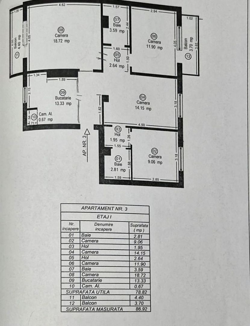 Apartament 4 camere,etaj 1,zona Bucovina - Poză 18