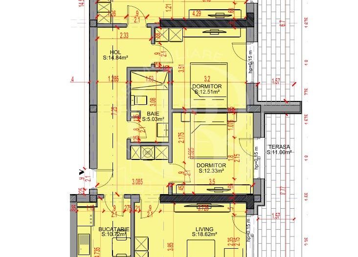 Apartament 4 camere Parcare Gratis Theodor Pallady 5min STB - Schiță 2