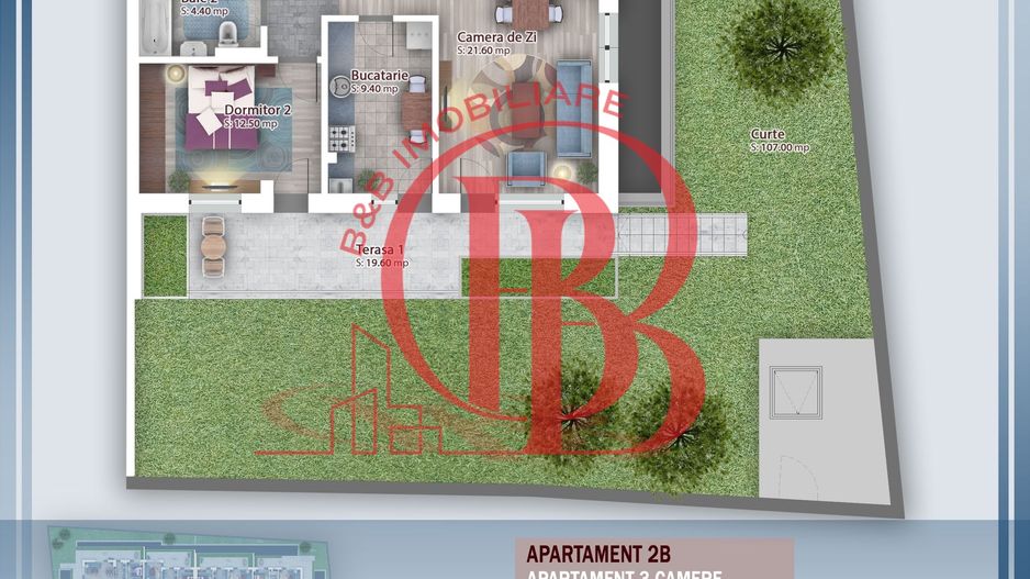 Oferta Lansare 3 camere cu gradina incalzire pardoseala - Schiță 11