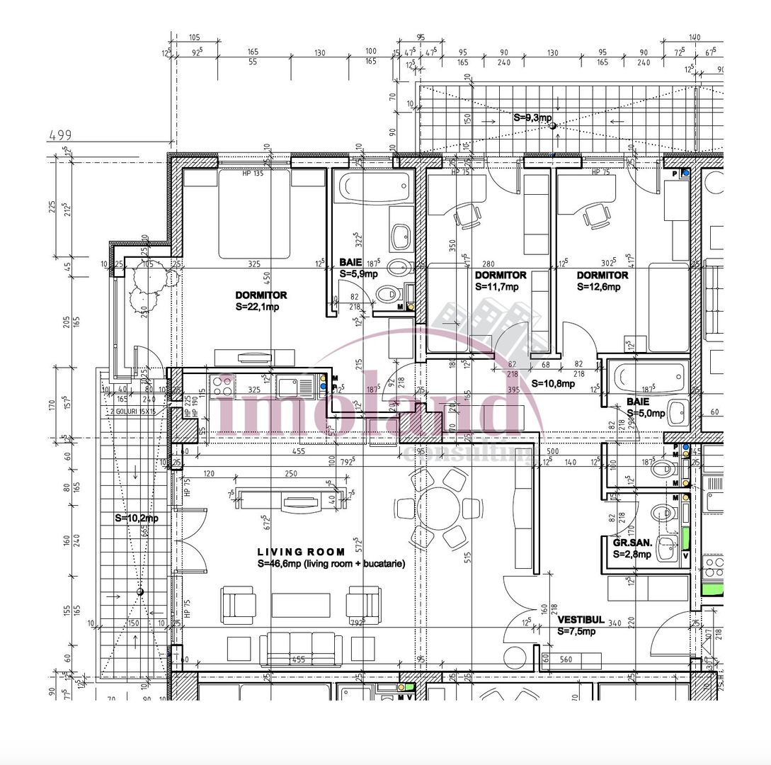 Vanzare apartament 4 cam 3 bai, 125 mp + 20 mp balcoane | Băneasa, ZOO - Poză 24