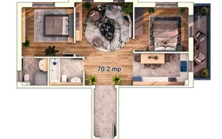 Apartament cu 3 camere/70 mp/Imobil Premium/Cartier Marasti. - Poză 2