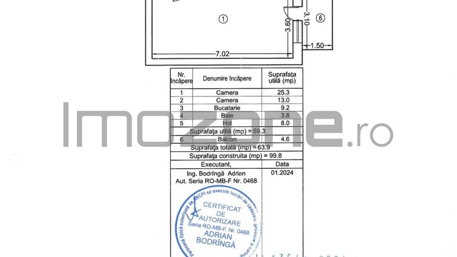 Exigent - faza 5, apartament 2 camere, finisat complet, decomandat, comision 0% - Poză 7