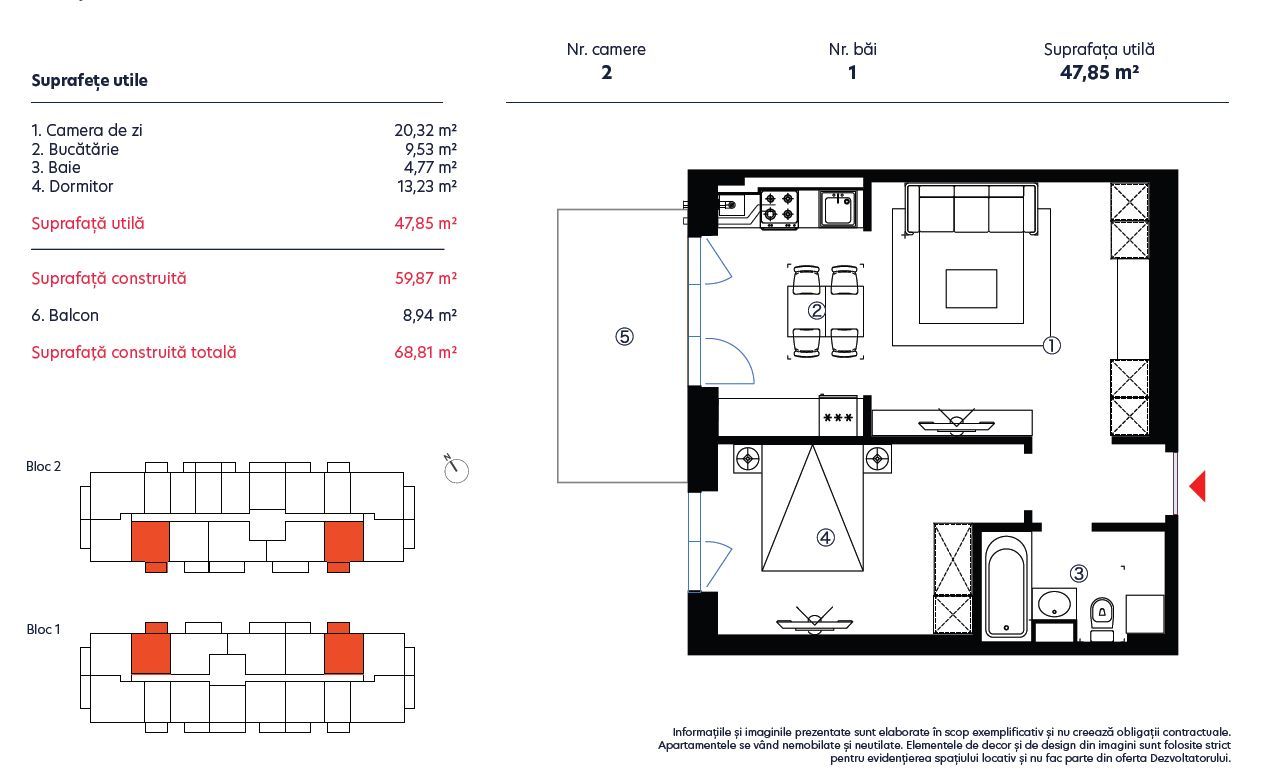 APARTAMENT 2 CAMERE | METROU REPUBLICA | PROIECT NOU - Poză 10