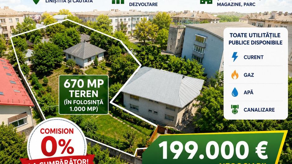 OPORTUNITATE de INVESTITIE - TEREN 670 mp, VASLUI zona ANA IPATESCU; - Poză 1