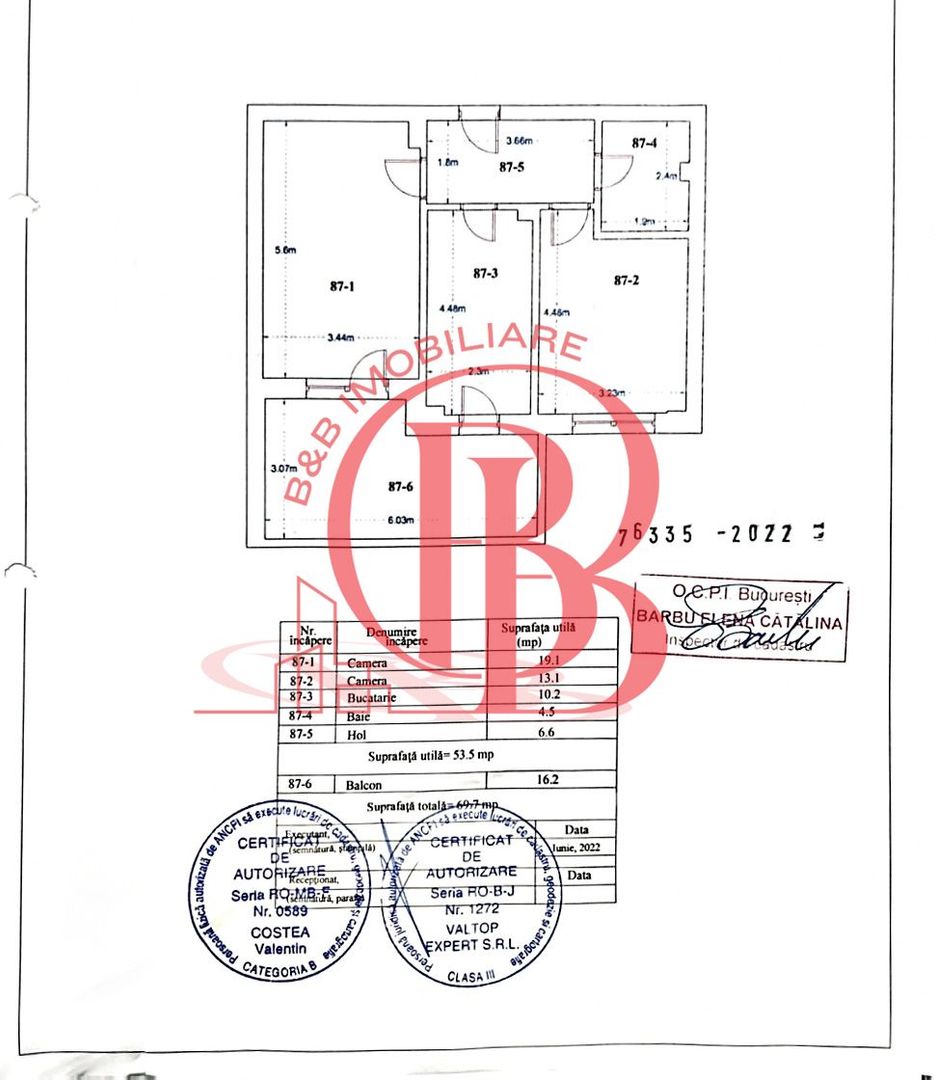2 Camere cu Terasa Parcare subterana Inclusa-Titan Pallady - Schiță 11