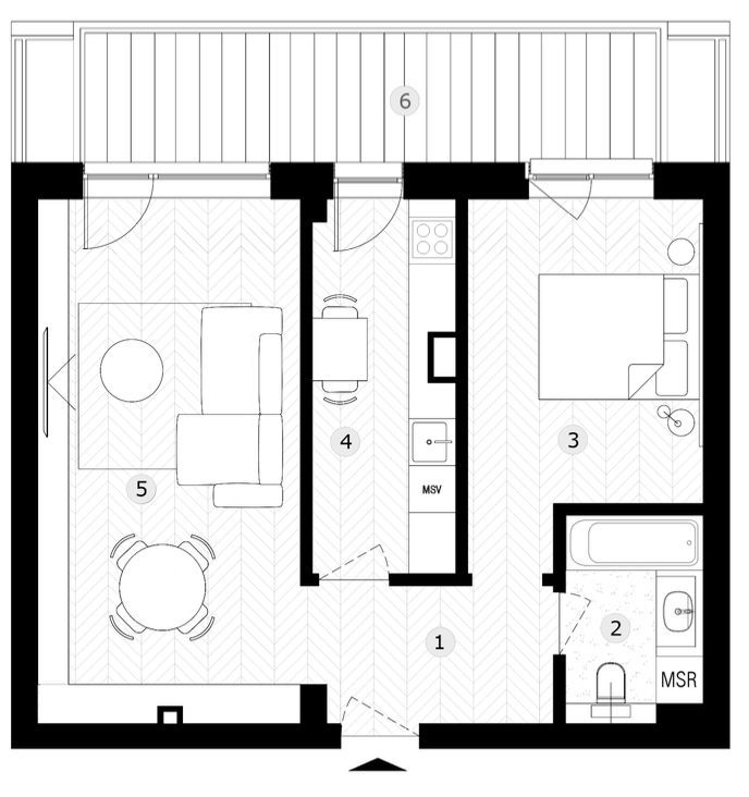 Apartament 2 camere, proiect nou - The Lake Home - Schiță 7