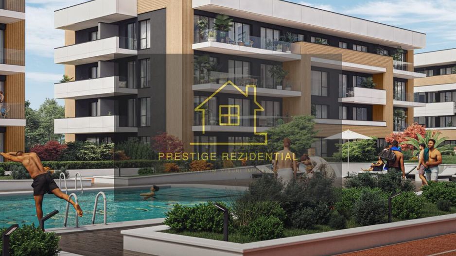 Ap 2 camere curte 100Mp, complex premium/ smart home/Piscina - Poză 3