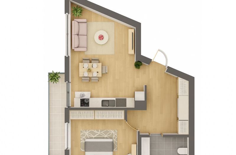 Tomis Plus - Celine Elegance -Vânzare apartament cu 2 camere - Poză 16