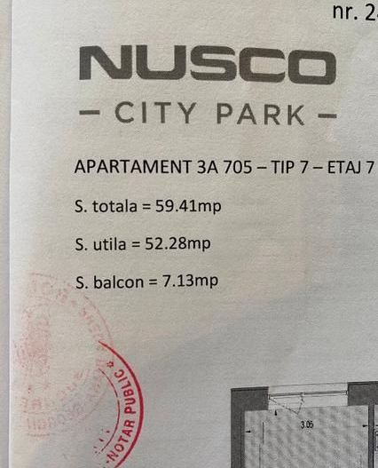 Nusco City Faza 2 – 2 camere | 53 mp | Etaj 7 | Cesiune - Poză 3