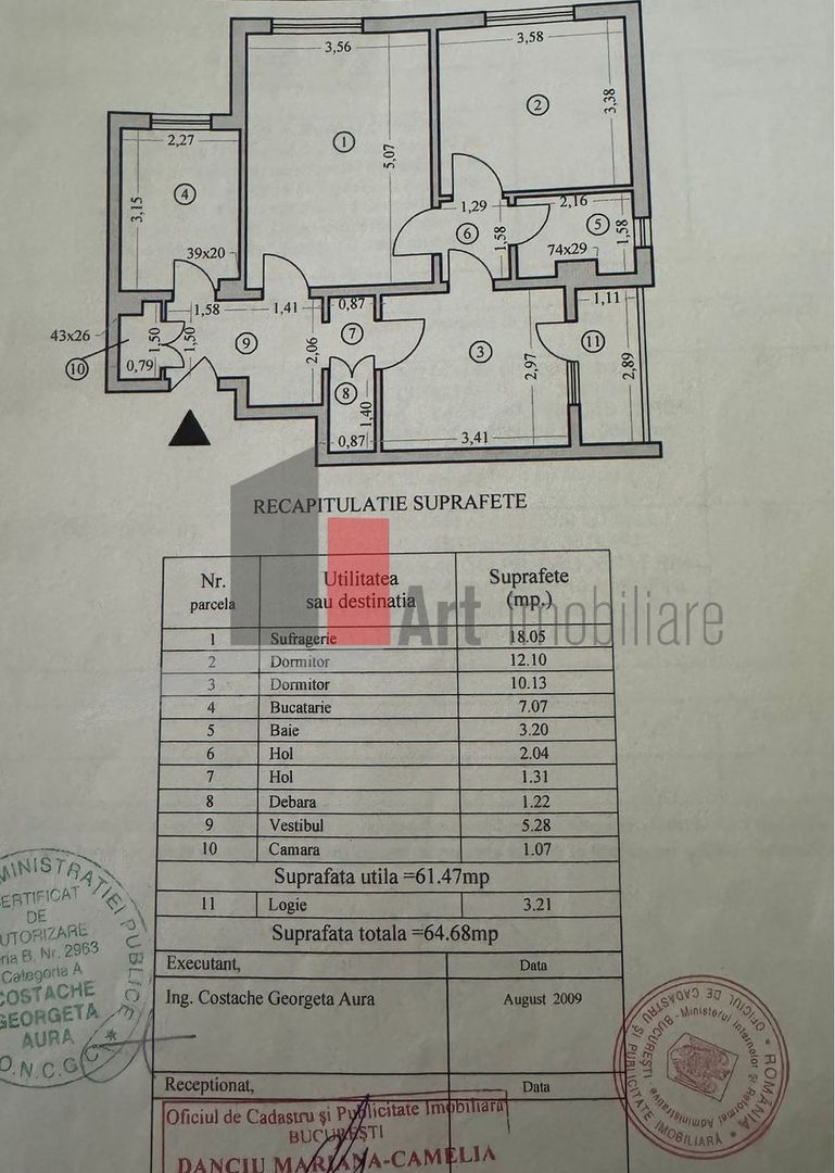Apartament 3 camere Titan liceul Dante - Schiță 18