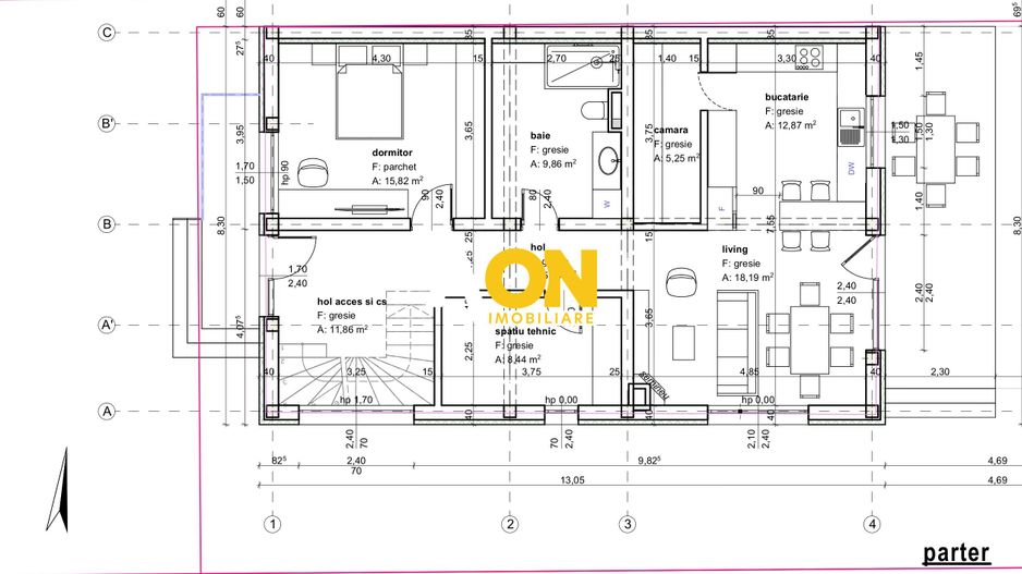 OFERTA! Casa la rosu, P+1, 300 mp teren, cu utilitati, Lancram - Schiță 12
