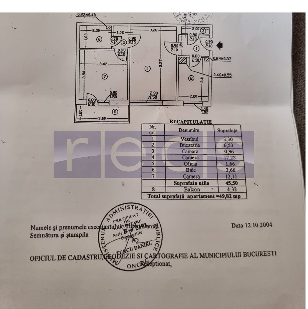 VANZARE APARTAMENT 2 CAMERE 50MP RENOVAT MODERN METROU 1 DECEMBRIE TITAN - Poză 14
