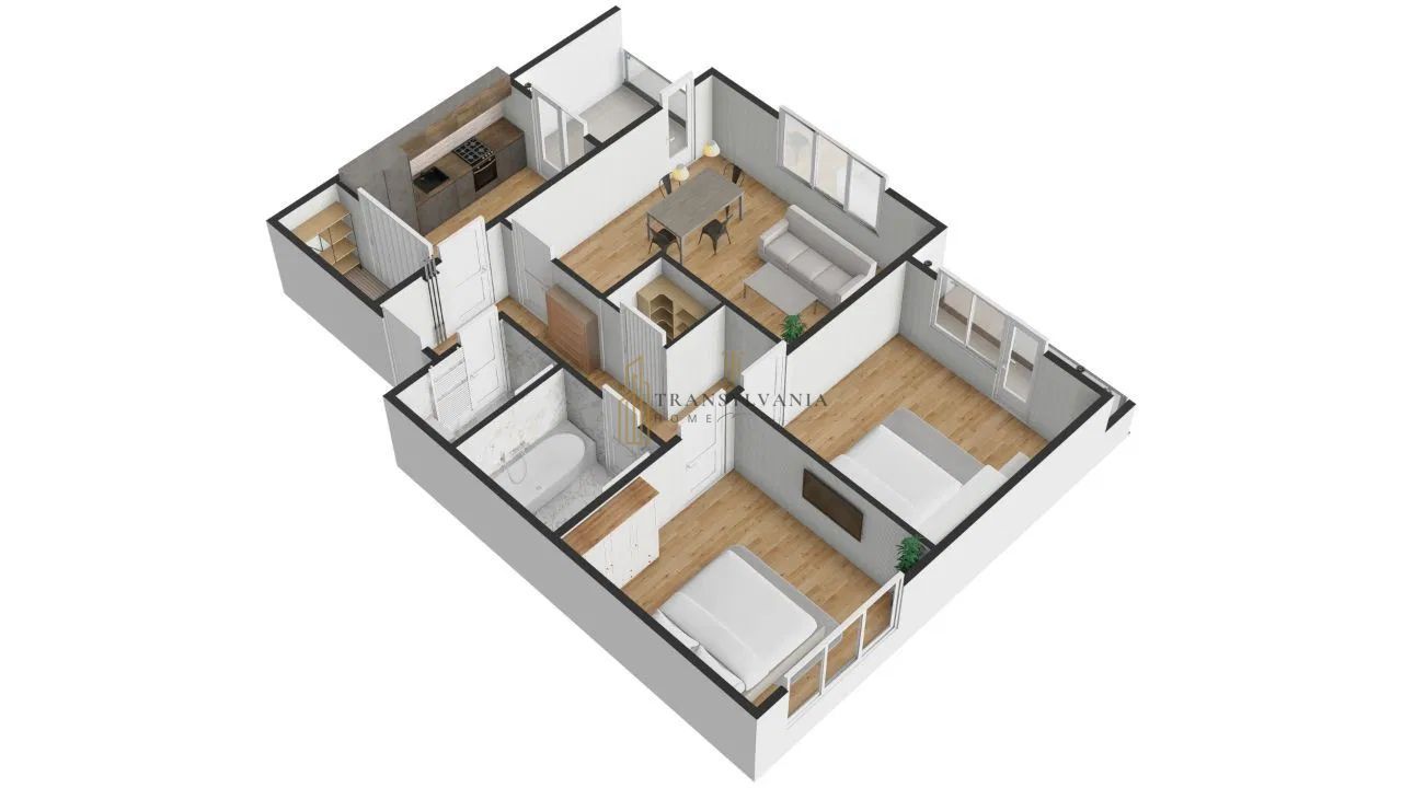 Apartament nou 3 camere 75 mp utili Predare la cheie  - Intabulat - Poză 1