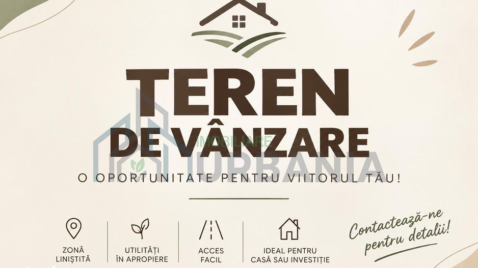 Teren de vânzare în Vânători-Popricani, Iași – două loturi de 468 mp fiecare - Poză 1