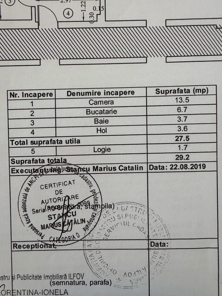 Garsoniera | Spatiu Firme | Sergent Ilie Petre - Schiță 5