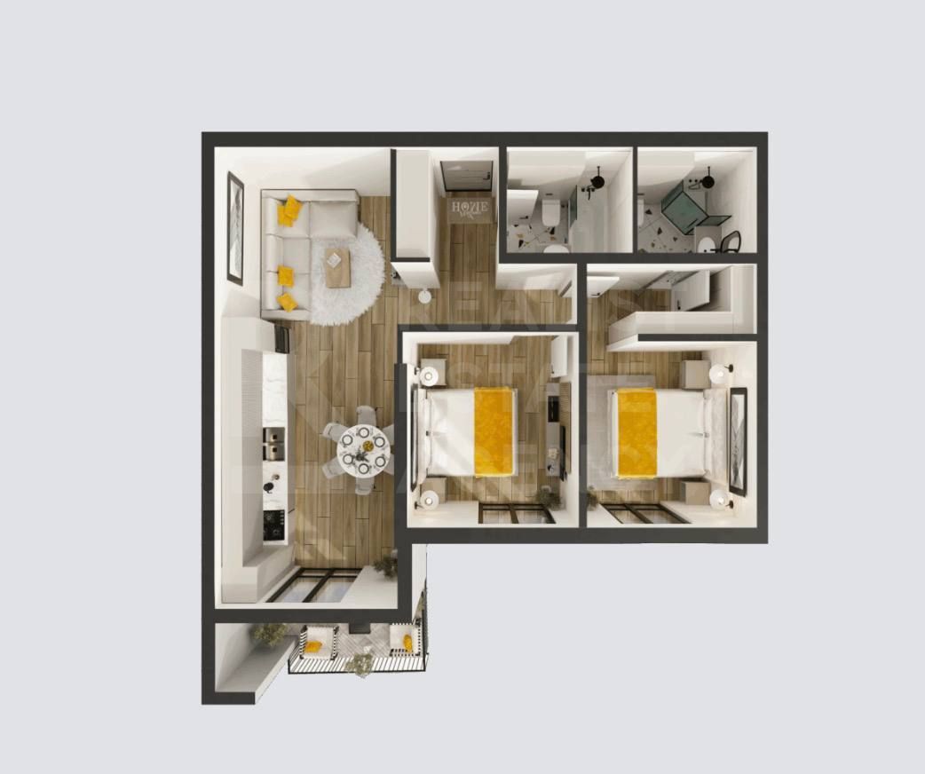 Vânzare, apartament, 2 camere, str. Nicolae Dimo sectorul Durlești - Poză 2