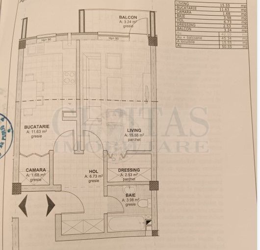 1 camera 45 mp, etaj 1, zona Regal, bloc nou - Poză 10