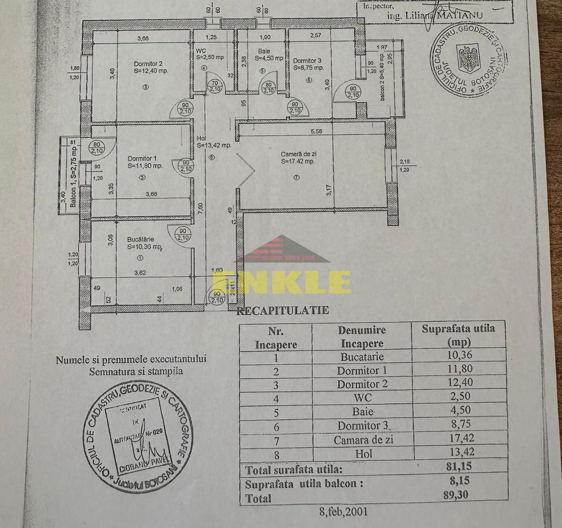 De vanzare apartament 4 camere, zona ultracentrala - Schiță 7