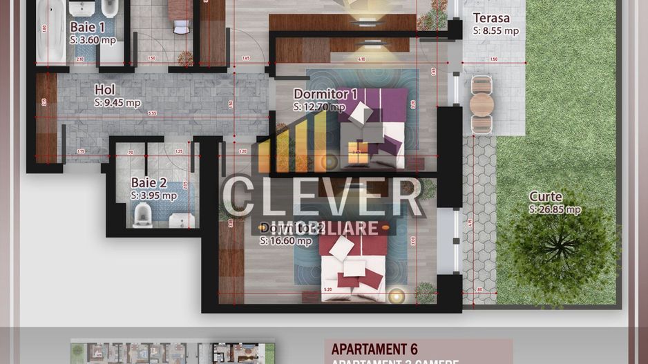 Apartament 3 camere cu gradina proprie Th. Pallady Sector 3 - Poză 2