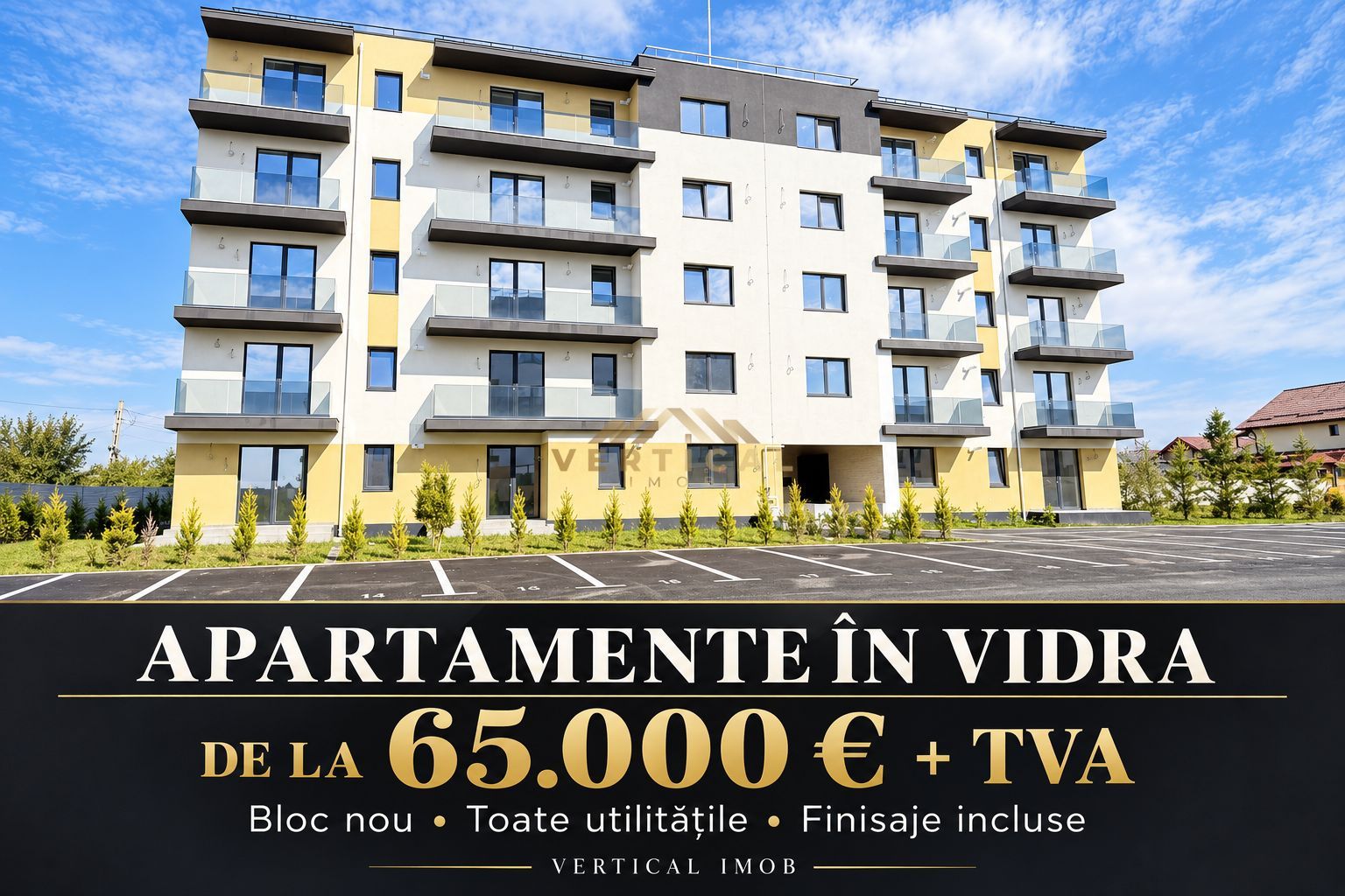 Apartamente bloc nou, Vidra | De la 65.000 € + TVA | Toate utilitățile - Poză 1