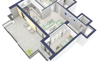 Apartament 3 camere | Balcoane 27.4 mp | Etaj 3 | Turnisor - Poză 3