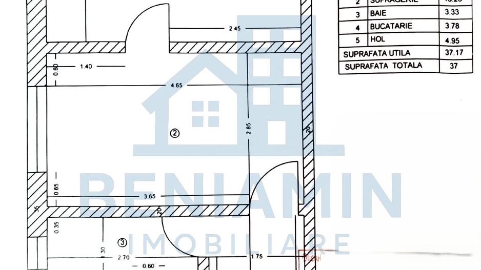 2 camere - parter - investitie - teava de gaze - Craiovita - Materna - Schiță 9