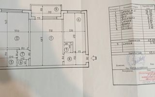 Apartament 2 camere bloc anvelopat Veteranilor, Lujerului - Schiță 1